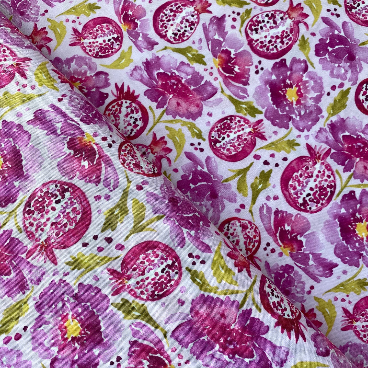 Peonies & Poms in Pink, Artichoke Garden by Corinne Haig for Freespirit Fabrics, sold by the half-yard