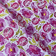 Peonies & Poms in Pink, Artichoke Garden by Corinne Haig for Freespirit Fabrics, sold by the half-yard