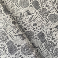 Flora and Fauna on Slate by Dear Stella, sold by the half-yard
