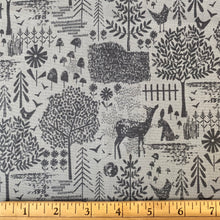 Load image into Gallery viewer, Flora and Fauna on Slate by Dear Stella, sold by the half-yard
