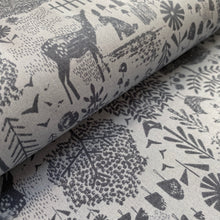Load image into Gallery viewer, Flora and Fauna on Slate by Dear Stella, sold by the half-yard
