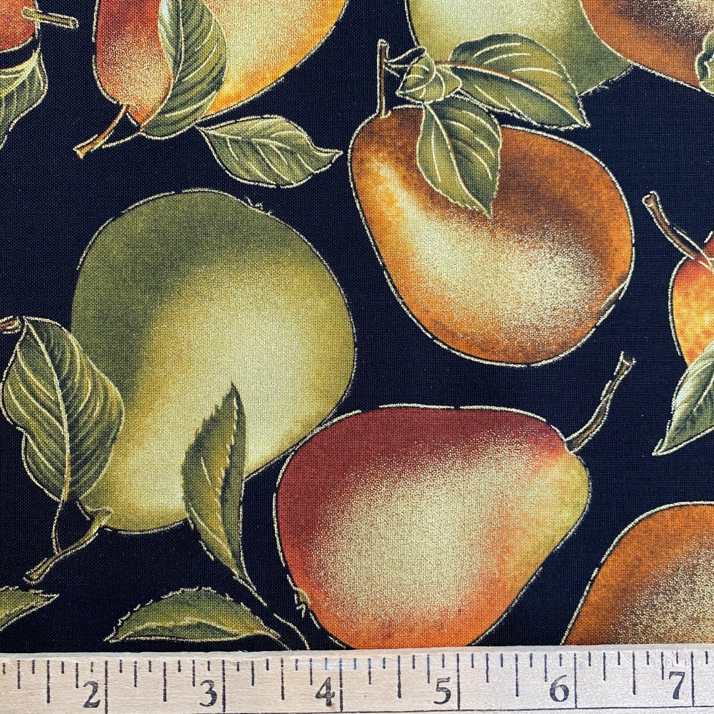 Harvest Pears, by Kanvas Studio, sold by the half-yard