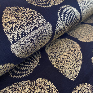 Harvest Gold Acorns, by Kanvas Studio, sold by the half-yard