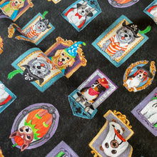 Load image into Gallery viewer, Canine Court on Black by Michael Miller Fabrics, sold by the half-yard

