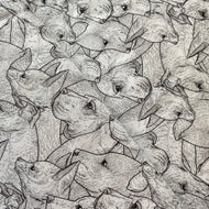 Dog Silhouettes, by Timeless Treasures, sold by the half-yard