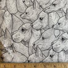 Load image into Gallery viewer, Dog Silhouettes, by Timeless Treasures, sold by the half-yard
