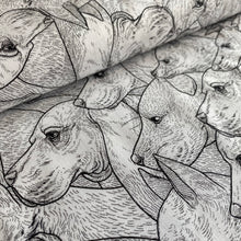 Load image into Gallery viewer, Dog Silhouettes, by Timeless Treasures, sold by the half-yard
