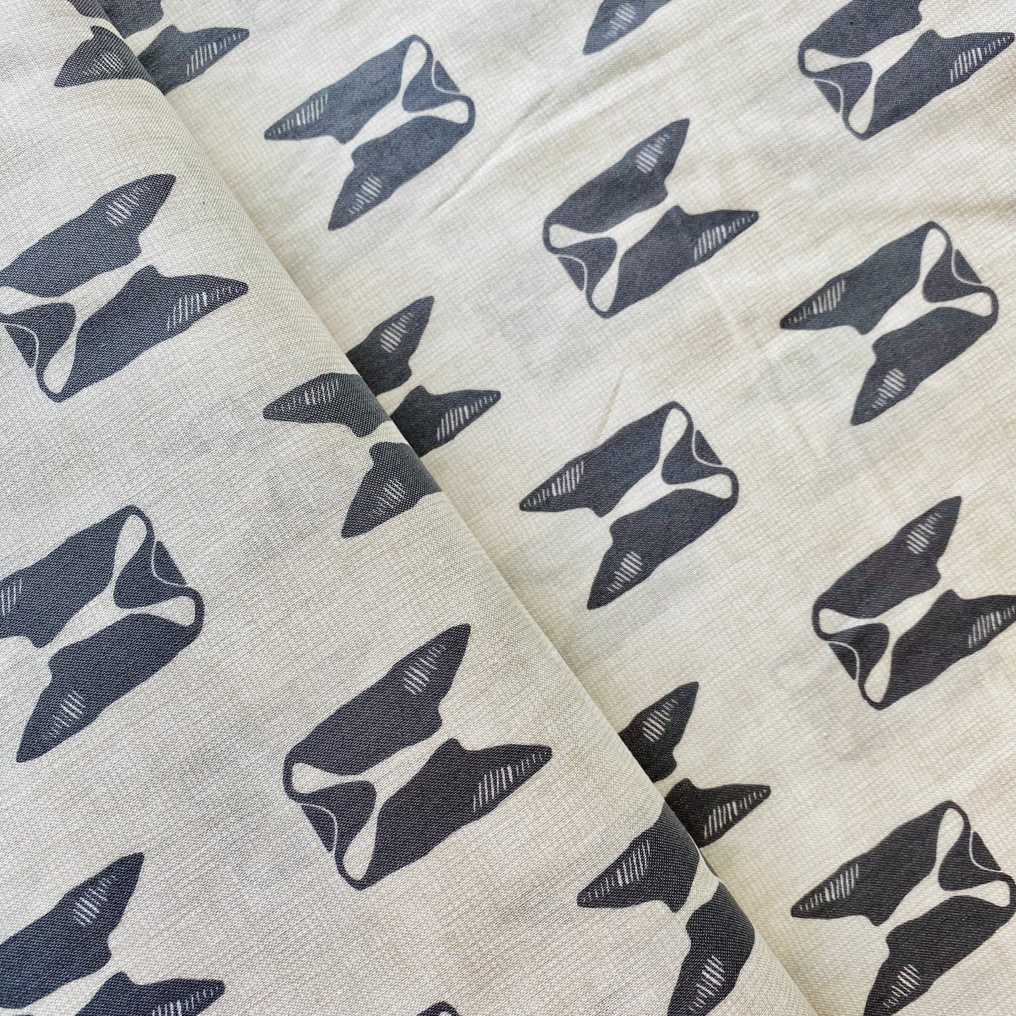 Cats & Dogs in Grey by Sarah Golden for Andover, sold by the half-yard