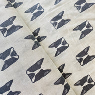 Cats & Dogs in Grey by Sarah Golden for Andover, sold by the half-yard