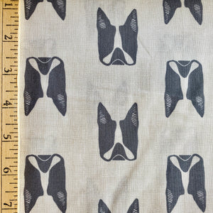 Cats & Dogs in Grey by Sarah Golden for Andover, sold by the half-yard