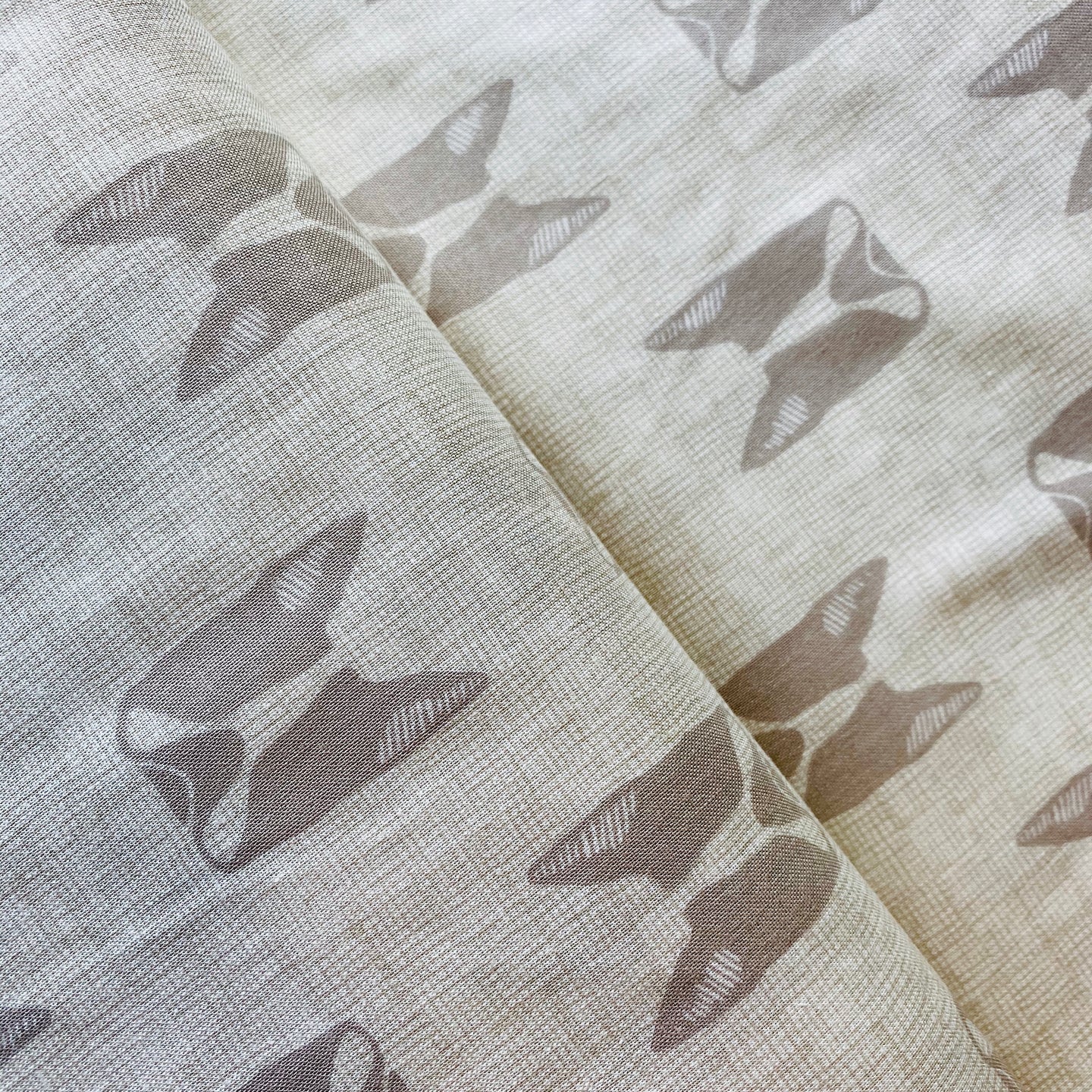 Cats & Dogs in Faded Taupe by Sarah Golden for Andover, sold by the half-yard