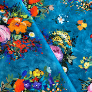 Fresh Cut on Teal by Michael Miller Fabrics, sold by the half-yard