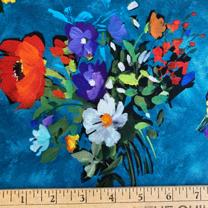 Fresh Cut on Teal by Michael Miller Fabrics, sold by the half-yard