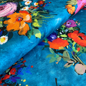 Fresh Cut on Teal by Michael Miller Fabrics, sold by the half-yard