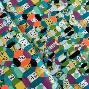 Groove in Aqua, Endless Summer by Monika Forsberg for Freespirit Fabrics, sold by the half-yard