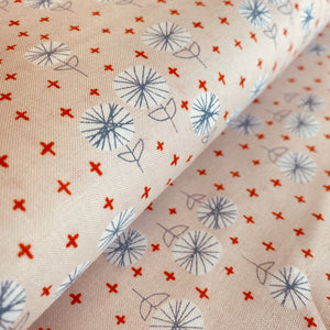 Dandelions, Around Town, by Sarah Golden for Andover, sold by the half-yard