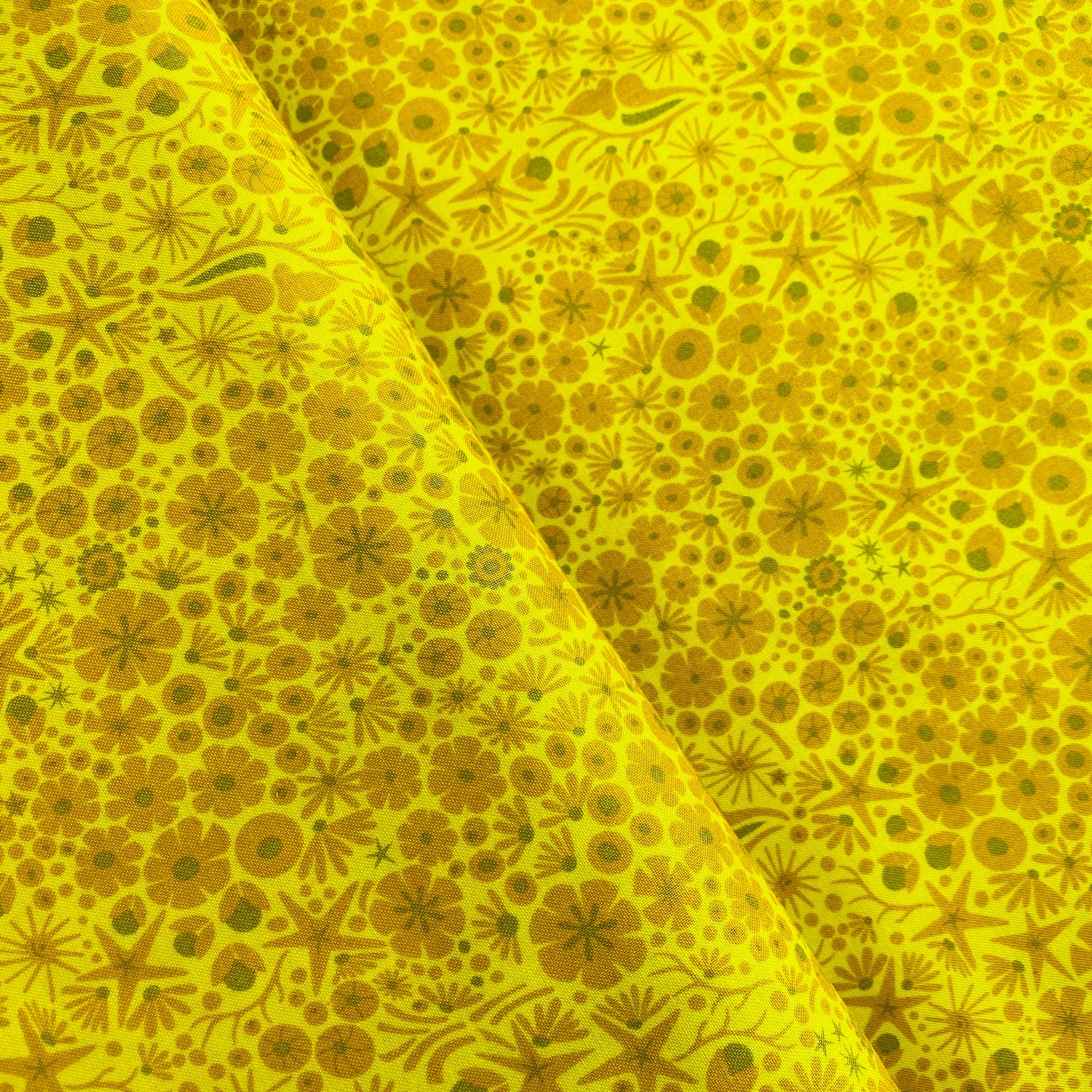 Diving Board/Reef in Gold by Alison Glass, for Andover, sold by half-yard