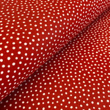 Load image into Gallery viewer, Scattered Dots on Red, for Felicity Fabrics, sold by the half-yard
