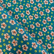 Flower Girl in Teal, Washington Post by Denyse Schmidt for Freespirit Fabrics, sold by the half-yard