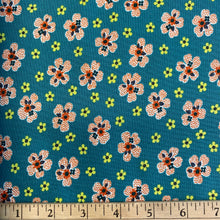 Load image into Gallery viewer, Flower Girl in Teal, Washington Post by Denyse Schmidt for Freespirit Fabrics, sold by the half-yard
