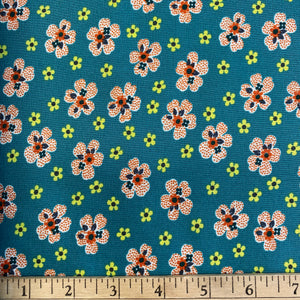 Flower Girl in Teal, Washington Post by Denyse Schmidt for Freespirit Fabrics, sold by the half-yard