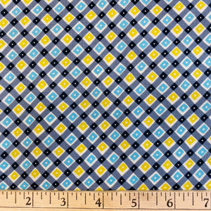 Plaid and Dot in Willow, Shelburne Falls by Denyse Schmidt for Freespirit Fabrics, sold by the yard