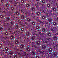 Bush Dreamings of Utopia in Purple, by tanya Price for M&S Textiles, sold by the half-yard