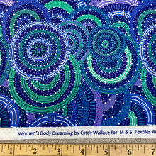 Load image into Gallery viewer, Women&#39;s Body Dreaming in Blue, by Cindy Wallace for M&amp;S Textiles, sold by the half-yard
