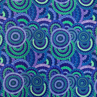 Women's Body Dreaming in Blue, by Cindy Wallace for M&S Textiles, sold by the half-yard