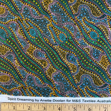 Load image into Gallery viewer, Spirit Dreaming, by Anette Doolan for M&amp;S Textiles, sold by the half-yard
