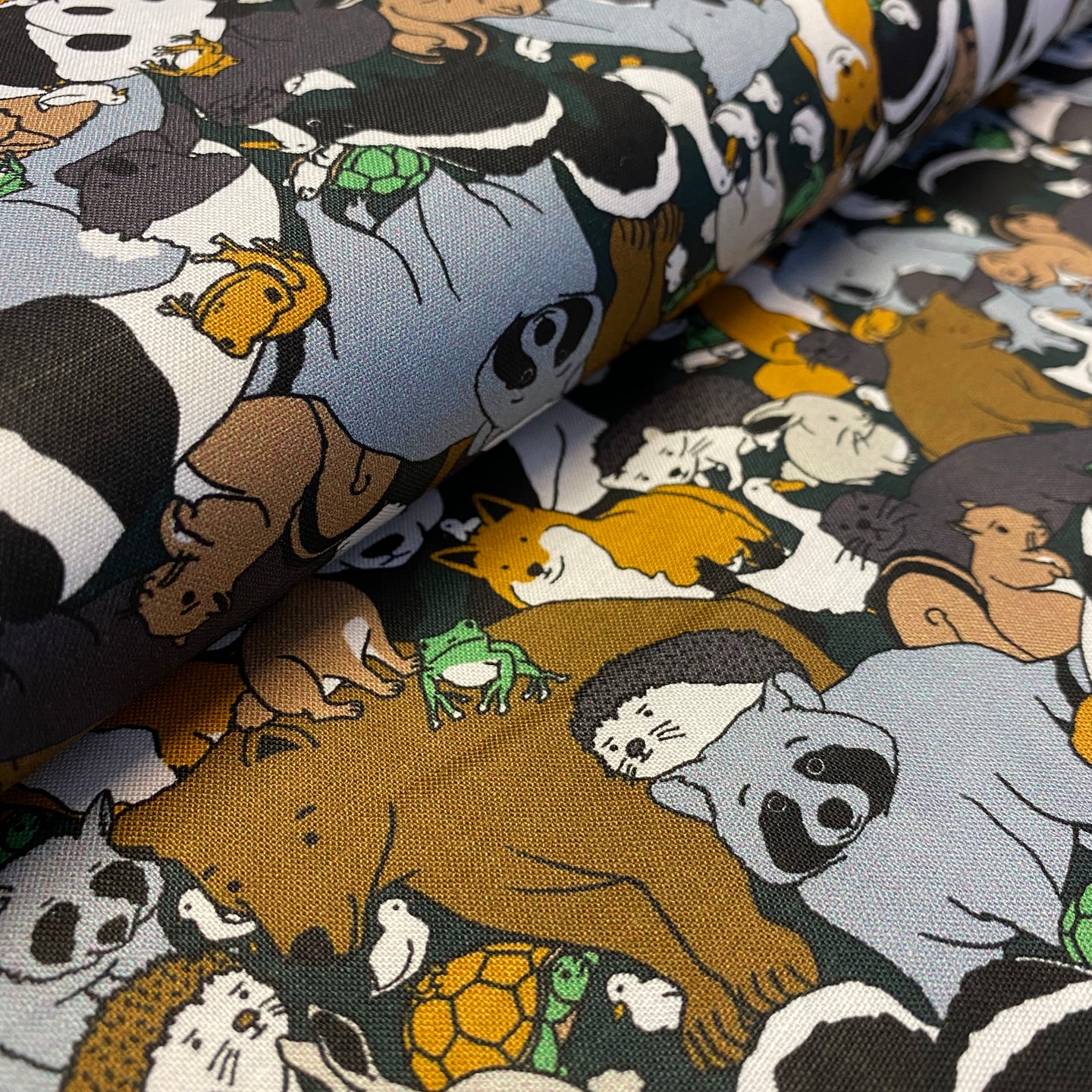 Menagerie Allover Animals Multi for Paintbrush Studio, sold by the half-yard