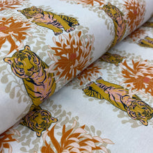 Load image into Gallery viewer, Tiger Lily Trail Tiger in Pink/Gold for Paintbrush Studio, sold by the half-yard
