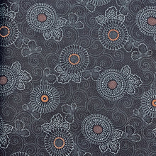 Load image into Gallery viewer, Modern Floral Indigo, Japanese Fabric, sold by the half-yard
