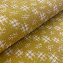 Load image into Gallery viewer, White on Dark Golden Textured Print by Westrade, sold by the half-yard
