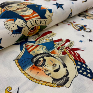Anchors Away by the DeLeon Design Group for Alexander Henry, sold by the half-yard