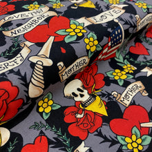 Load image into Gallery viewer, Tattoo Love by Michael Miller Fabrics, sold by the half-yard
