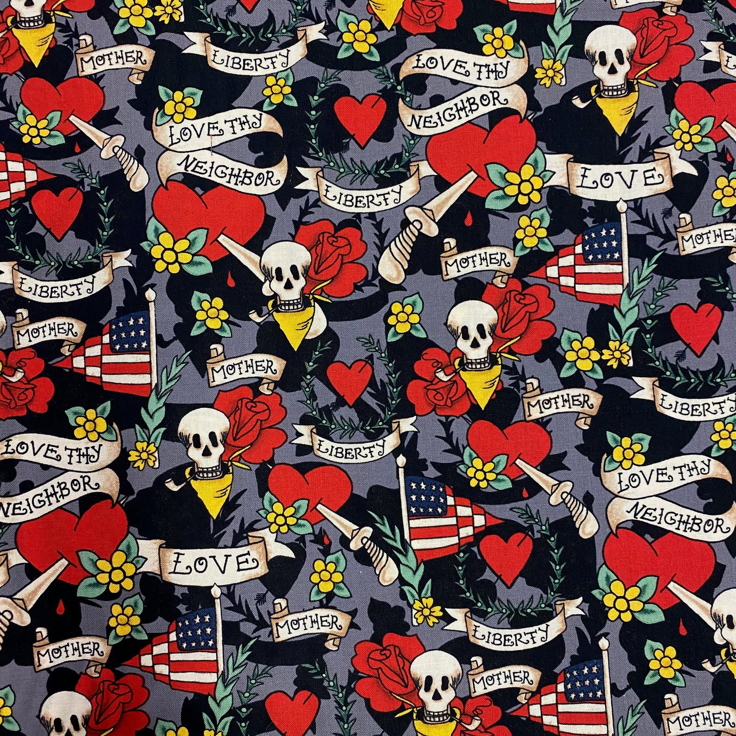 Tattoo Love by Michael Miller Fabrics, sold by the half-yard