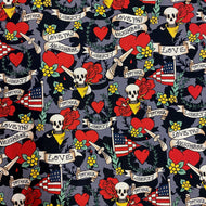 Tattoo Love by Michael Miller Fabrics, sold by the half-yard