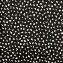 Load image into Gallery viewer, Paw Prints on Black by Michael Miller Fabrics, sold by the half-yard
