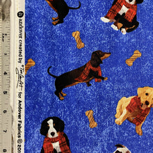 Load image into Gallery viewer, Ruff Life by Two Can Art on Blue for Andover, sold by the half-yard
