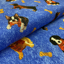 Load image into Gallery viewer, Ruff Life by Two Can Art on Blue for Andover, sold by the half-yard
