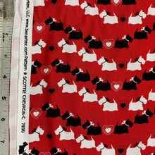 Load image into Gallery viewer, Scottie Chevron Red (Dotty for Scottie) by Kanvas Studio, sold by the half-yard
