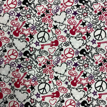 Load image into Gallery viewer, Skelanimals, Scribble Multi on White by David Textiles Inc., sold by the half-yard
