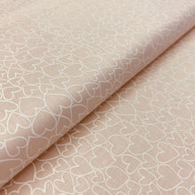 Load image into Gallery viewer, Peachy Stencil Hearts by Makower UK, sold by the half-yard
