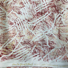 Load image into Gallery viewer, Keshiki, Dark Red and Yellow Scribbles on White, Heavy Weight Cotton, by Kokka, sold by the half yard
