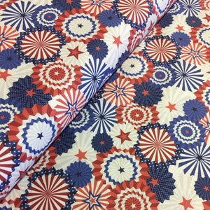 Fourth of July Fans Red & Blue 120-21791 Paintbrush Studio, sold by the half-yard