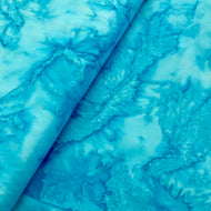 Batik by Mirah, Turquoise, Blue Lotus, BL-10-8013, for Parkside Fabrics, sold by the half-yard