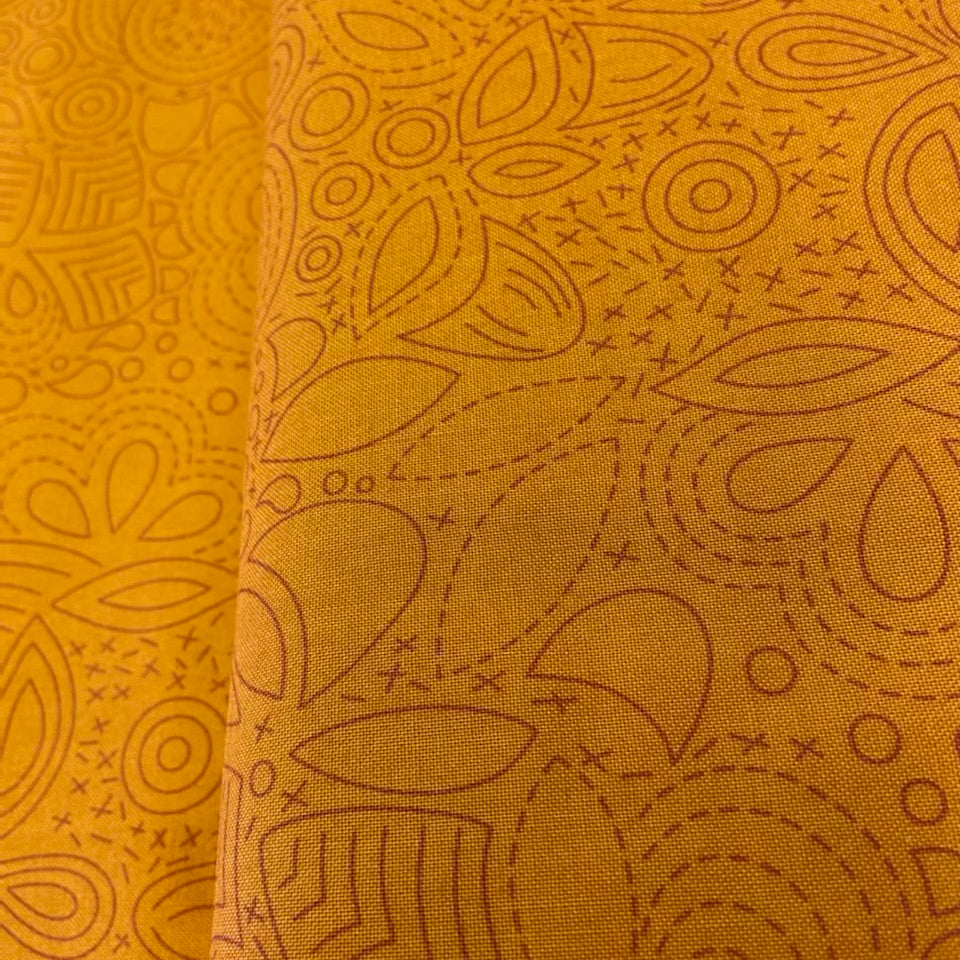 Sun Print 2020 in Gold A-8450-O by Alison Glass, for Andover, sold by the half-yard