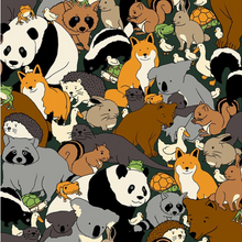 Load image into Gallery viewer, Menagerie Allover Animals Multi for Paintbrush Studio, sold by the half-yard
