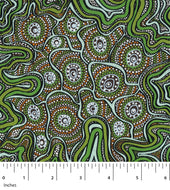 Meteors Green, by M&S Textiles, sold by the half-yard
